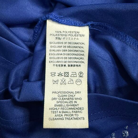 Free People Deep Sea Blue Purple Chrysallis Beaded Sequin Kaftan Mini Dress XS - Picture 4 of 16